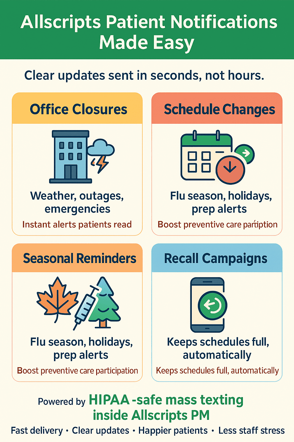 Top use cases of HIPAA-compliant mass texts
