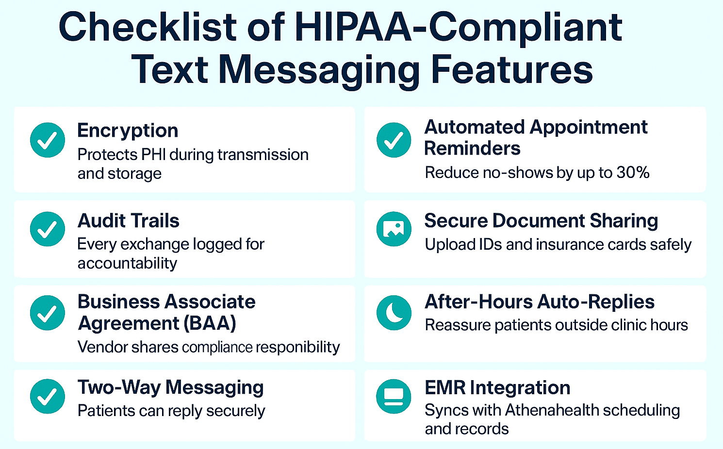 What you should include in your HIPAA-compliant texting checklist