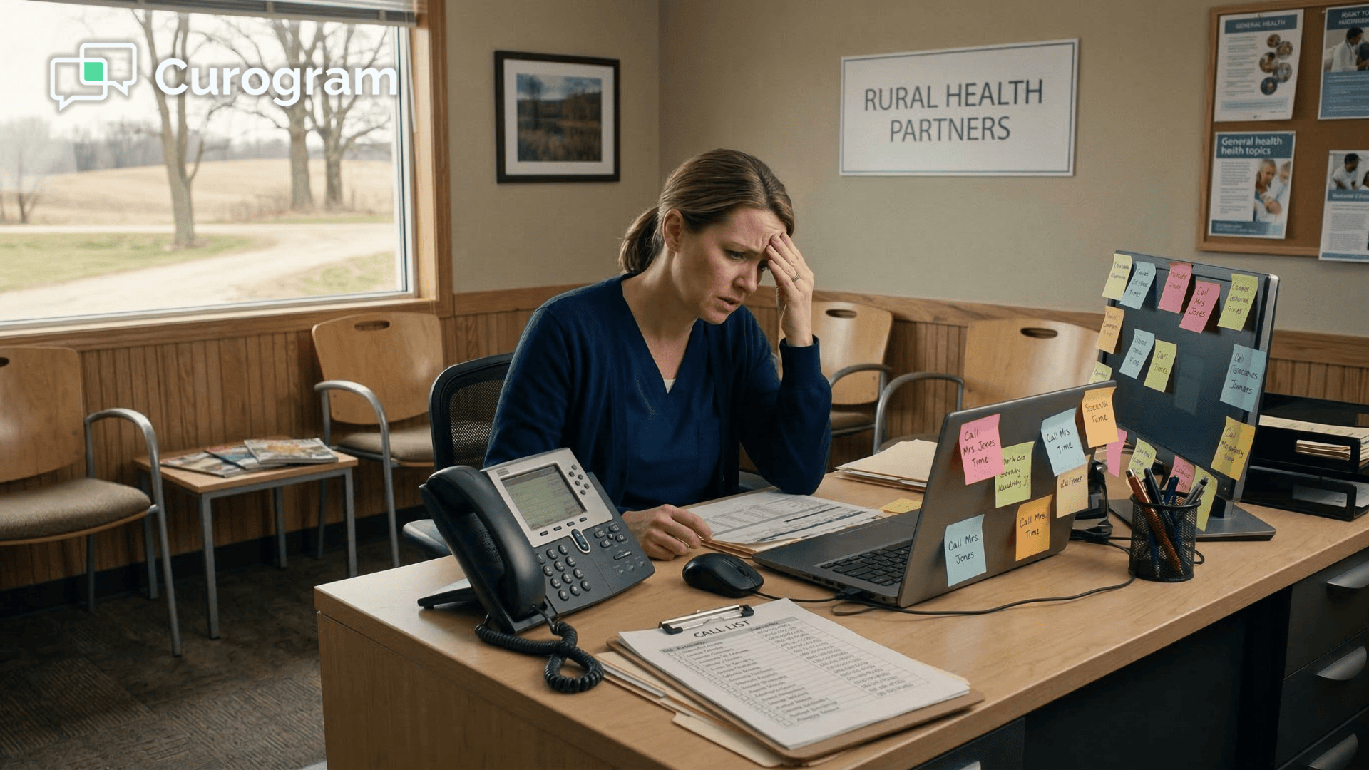 Front desk staff overwhelmed by phone calls at a rural health clinic