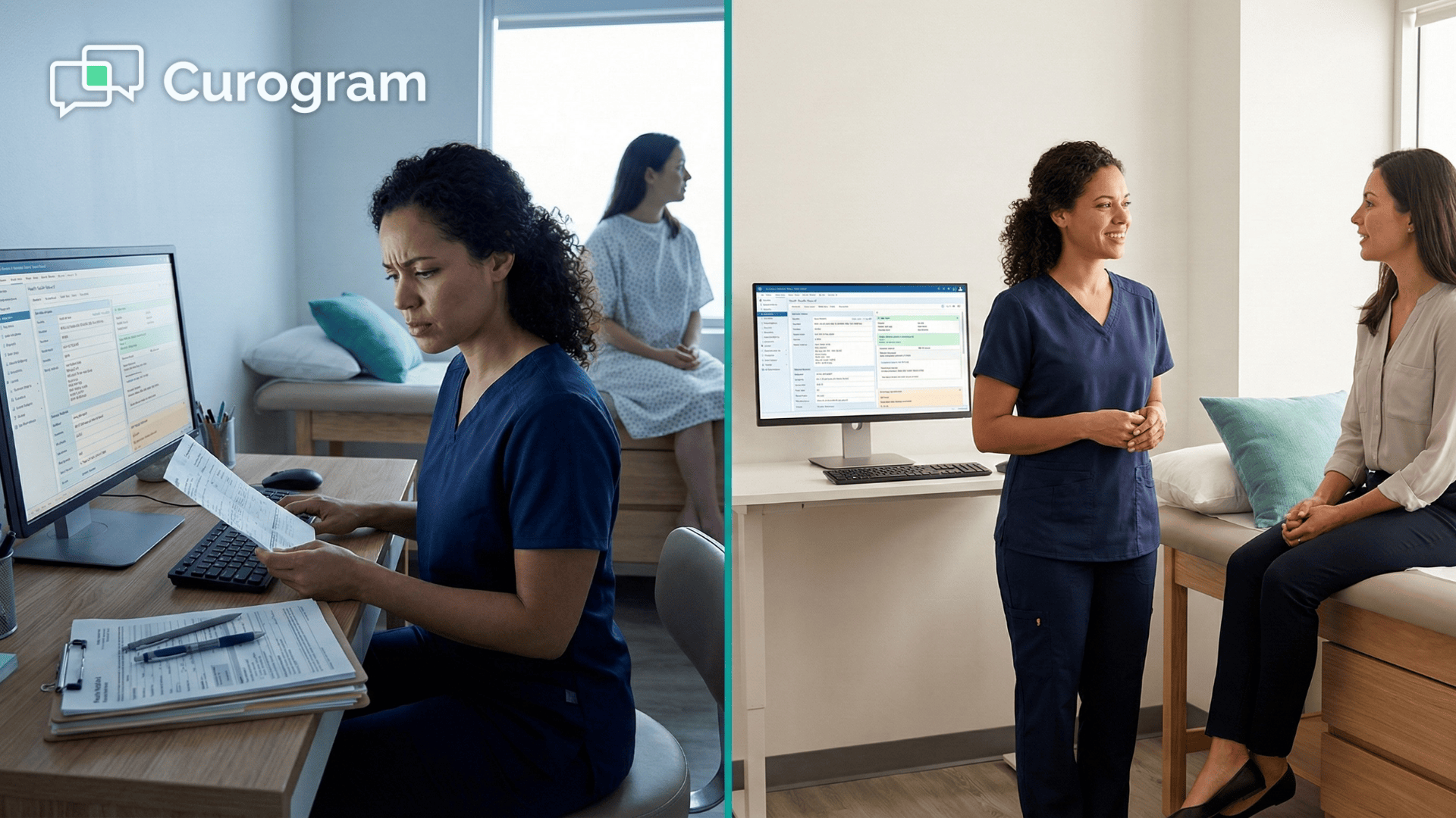Medical assistant typing intake forms vs reviewing mapped clinical data in CureMD