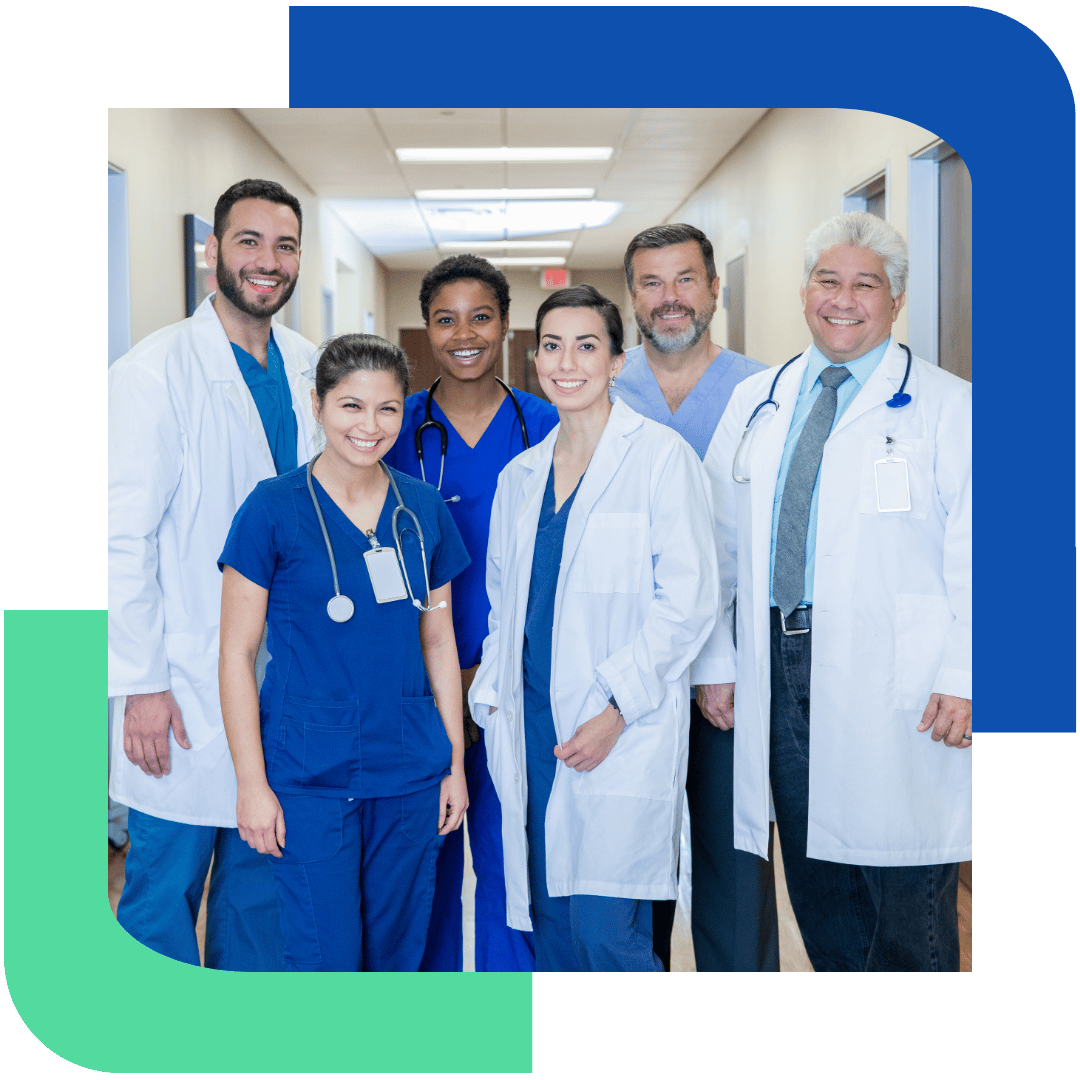 Group of doctors Gem Frame Square Light V3