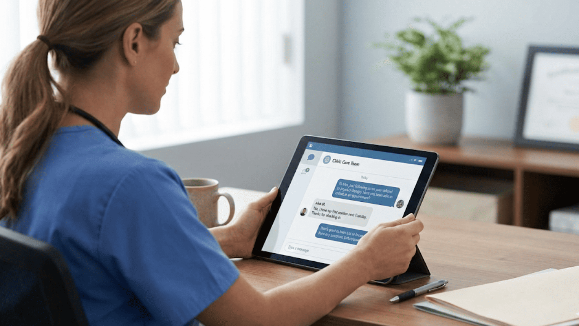 Secure patient texting conversation supporting care coordination