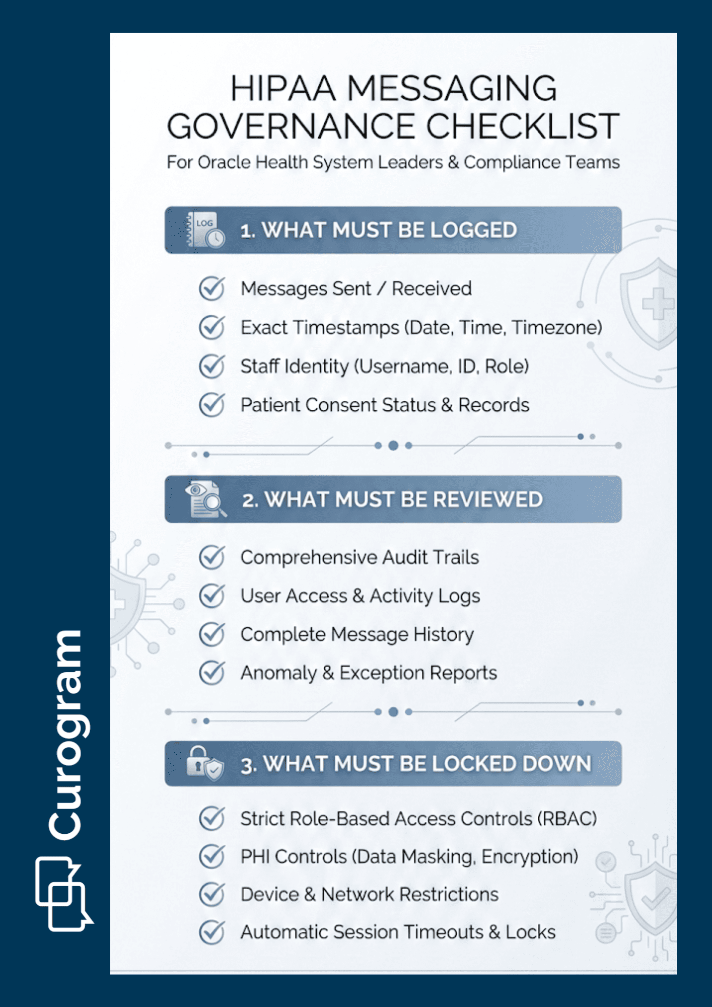 HIPAA texting governance checklist for healthcare communication