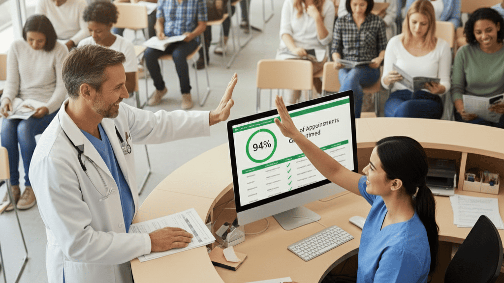 HIPAA-compliant texting with automation is the key the maximizing your AllScript clinic's attendance and reducing no-shows.