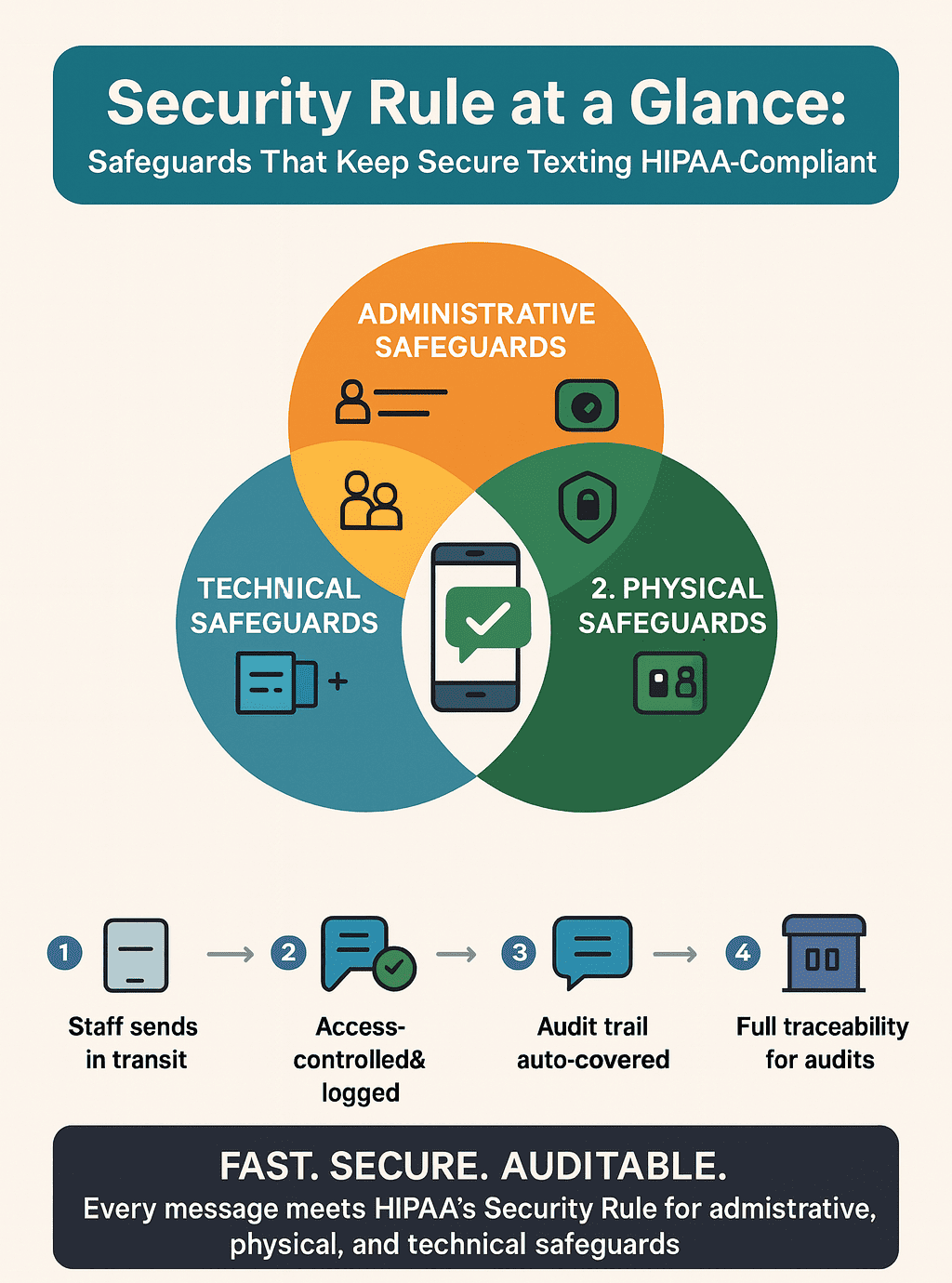Requirements of text messaging that is HIPAA-compliant