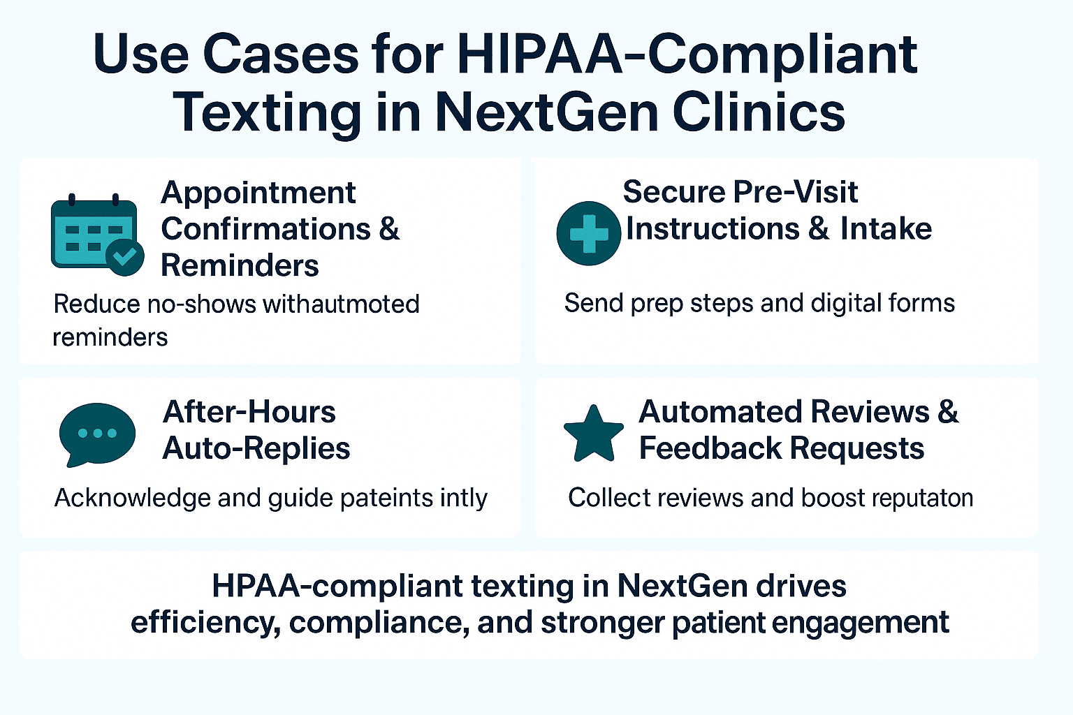 The core use cases of a HIPAA-compliant texting platform for NextGen Healthcare users