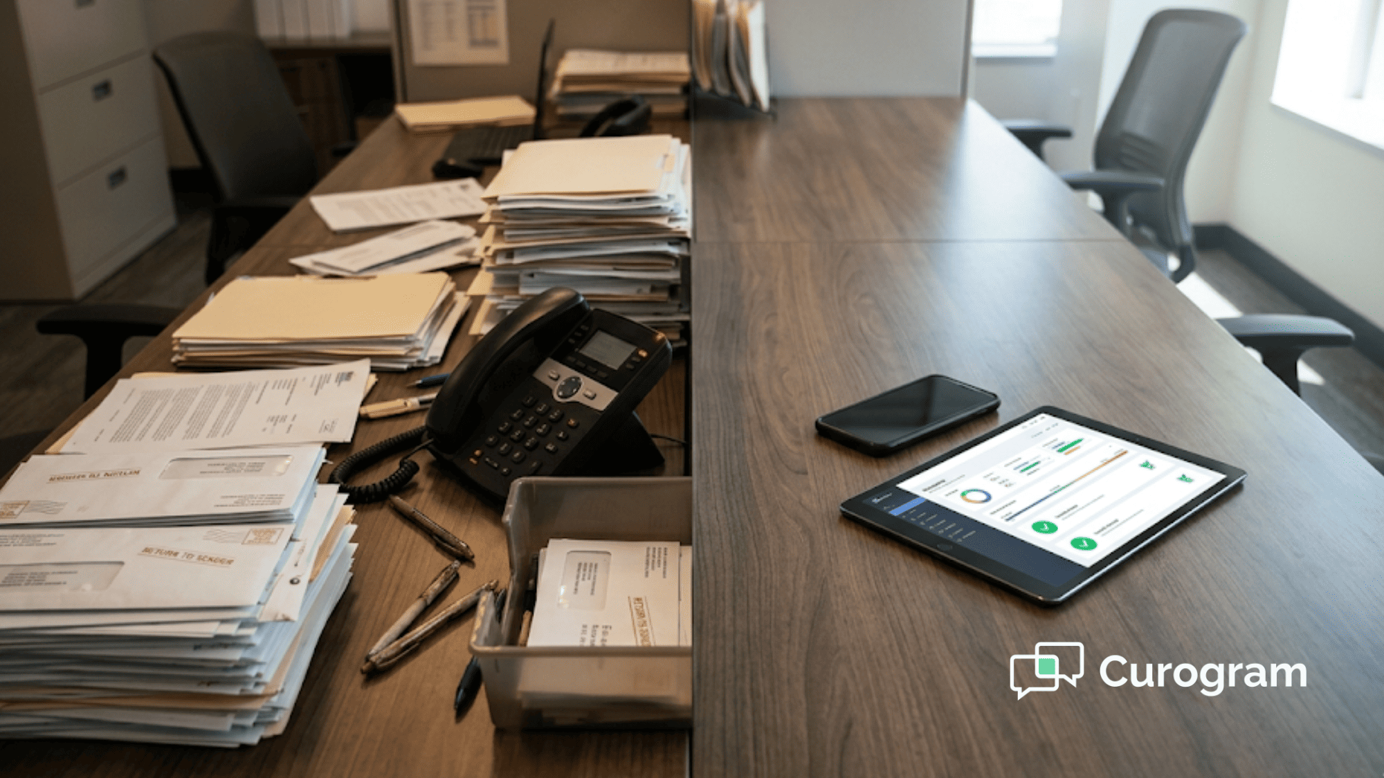 OncoEMR billing transition from paper collection statements to text-to-pay automation