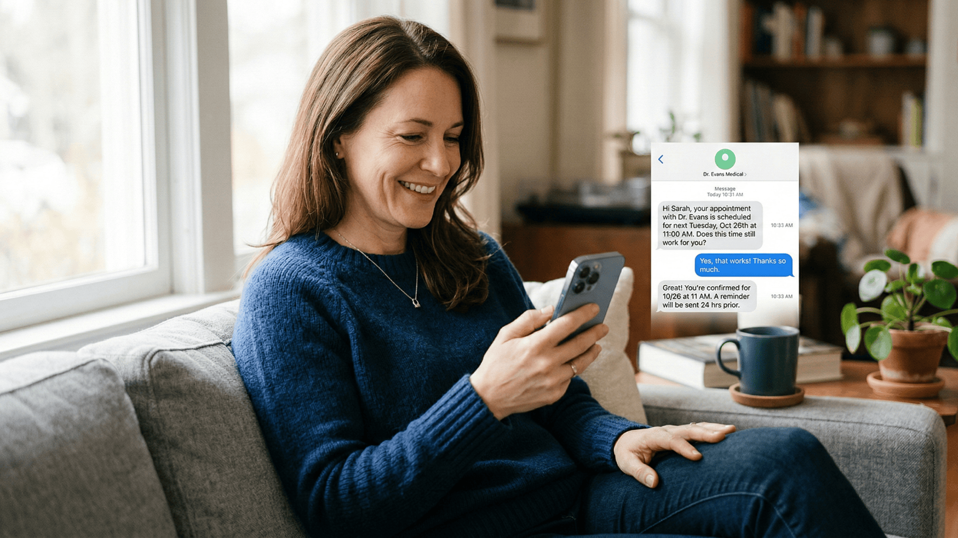 Managing patient replies to mass text messages - landscape