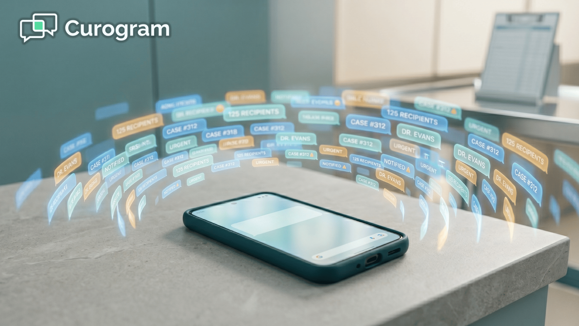 One SMS broadcast reaching a full behavioral health caseload at once