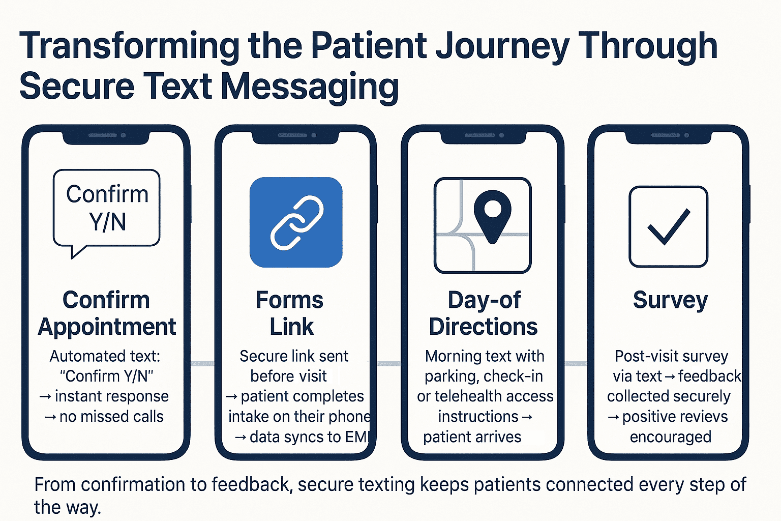 The patient journey mapped when using text messaging