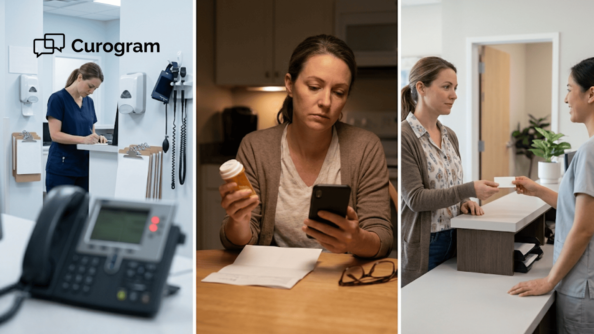 A patient waits at home for a callback, then checks in at a new clinic after slow communication from her practice