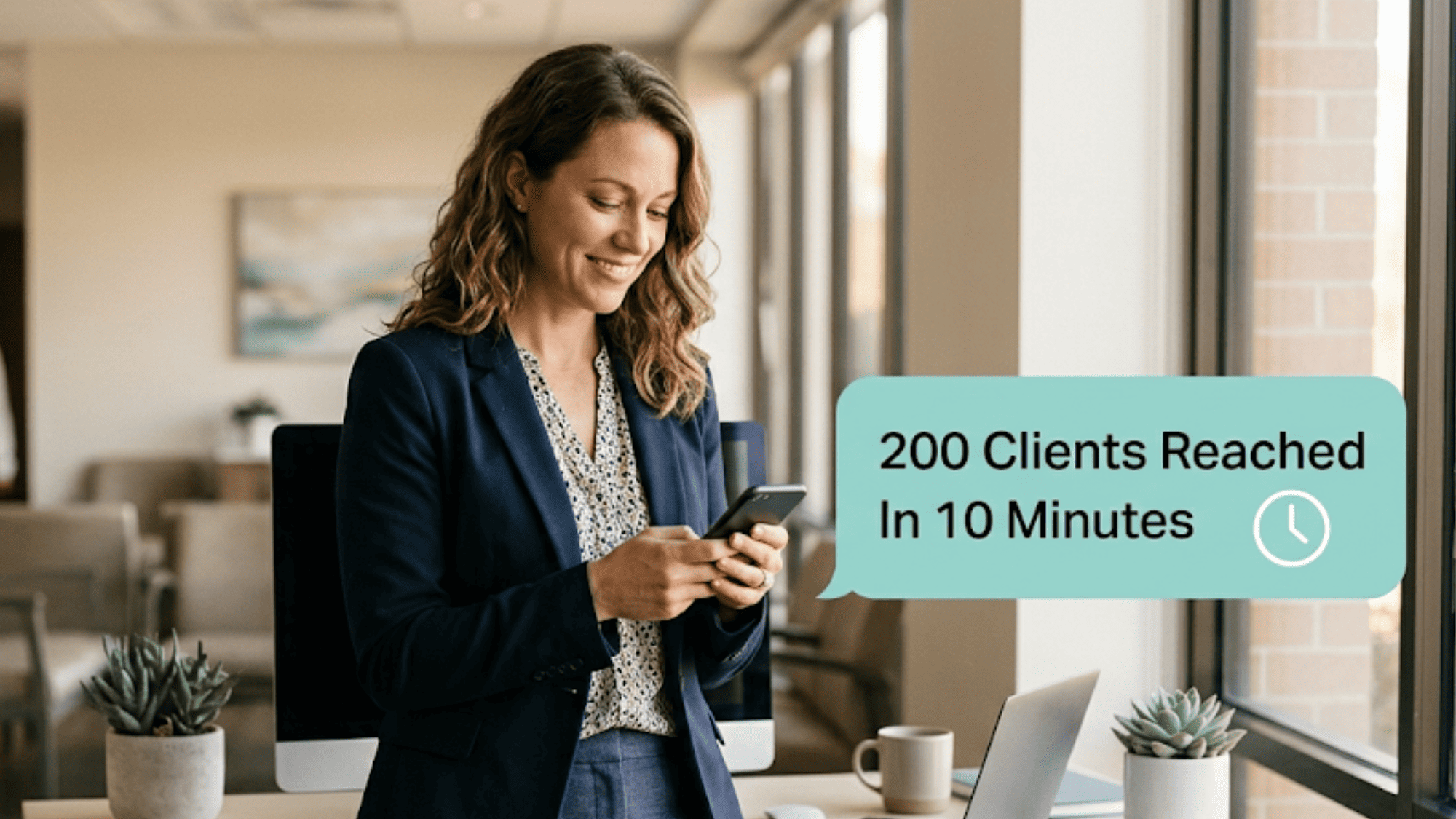 Care coordinator using mass SMS recall to reach 200 clients in 10 minutes with Curogram