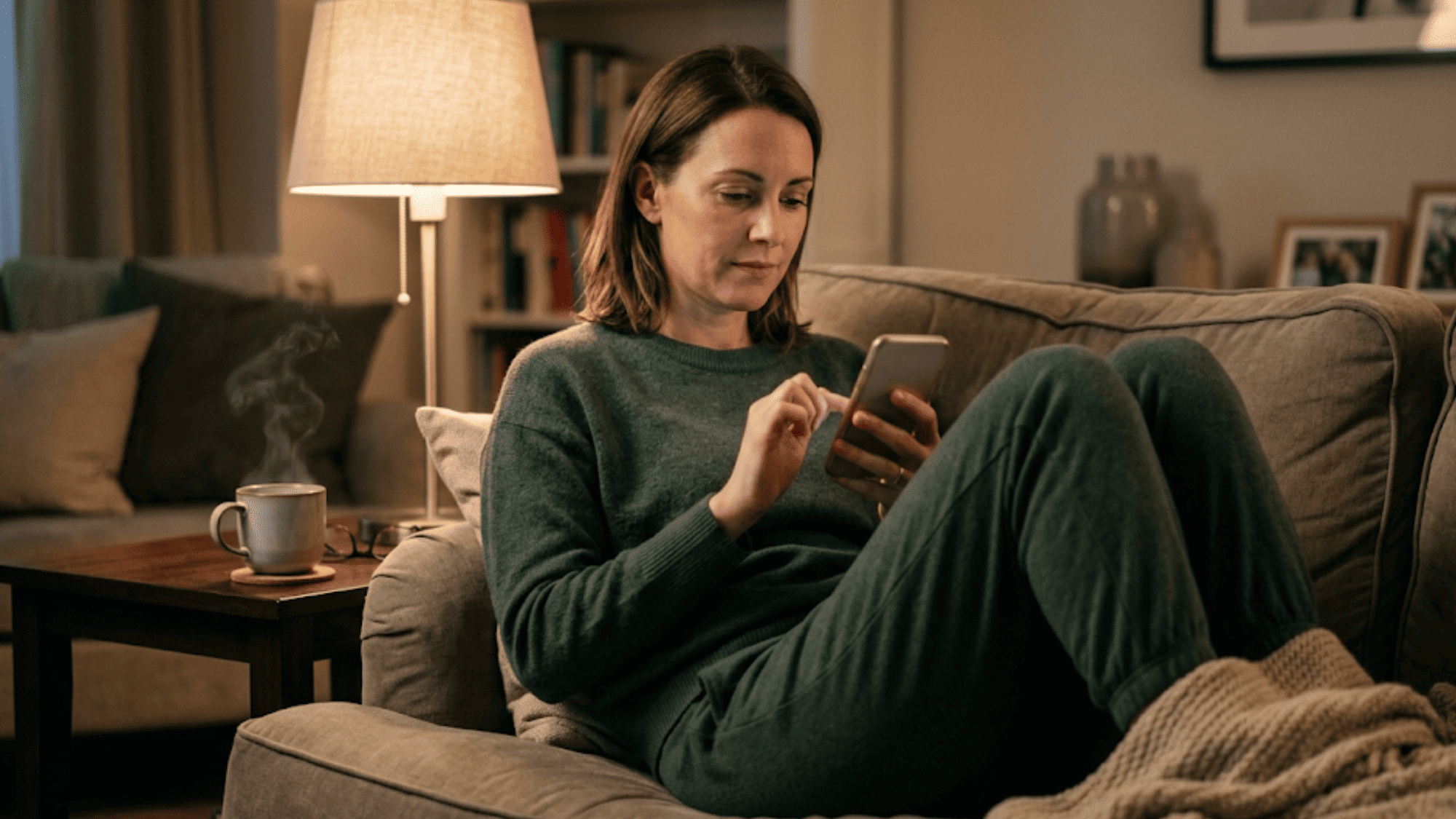 Patient completing digital intake on a phone at home before a Lytec appointment