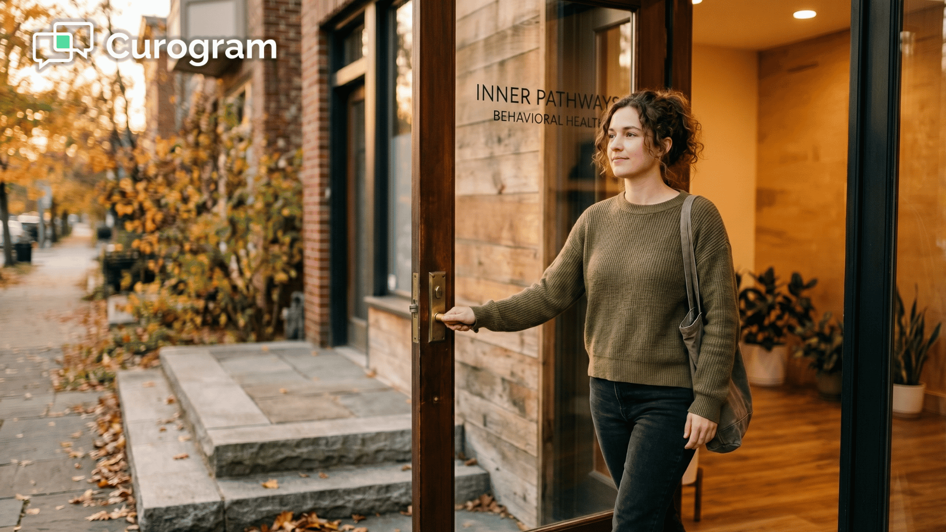 A patient walks through Inner Pathways Behavioral Health doors.