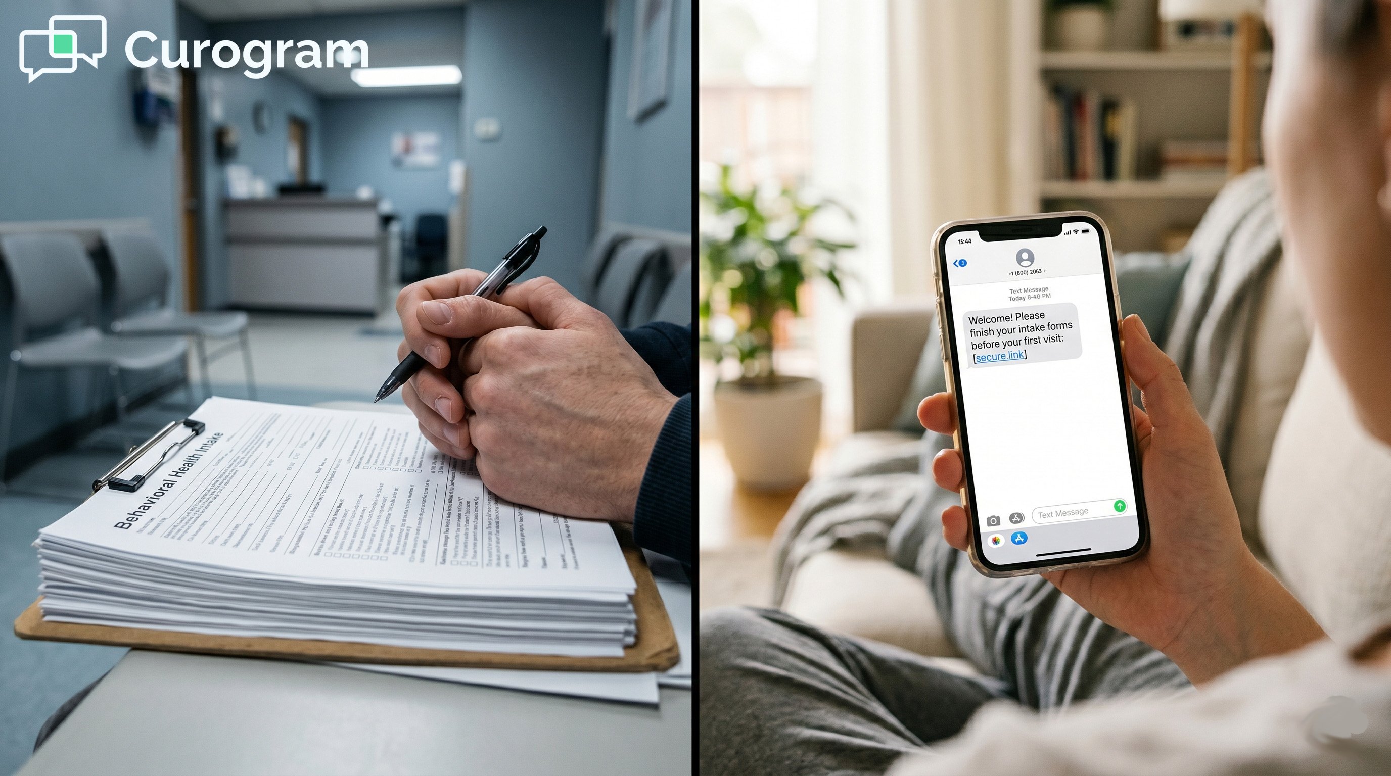 Side-by-side comparison of paper forms and digital intake software for patients