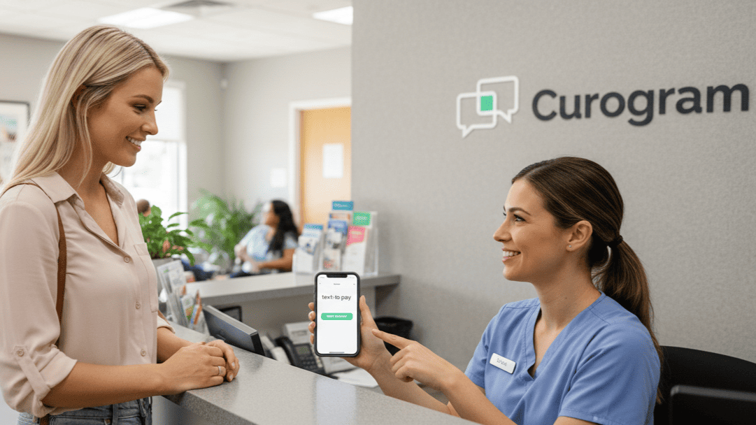 How Curogram helps with copays using text to pay