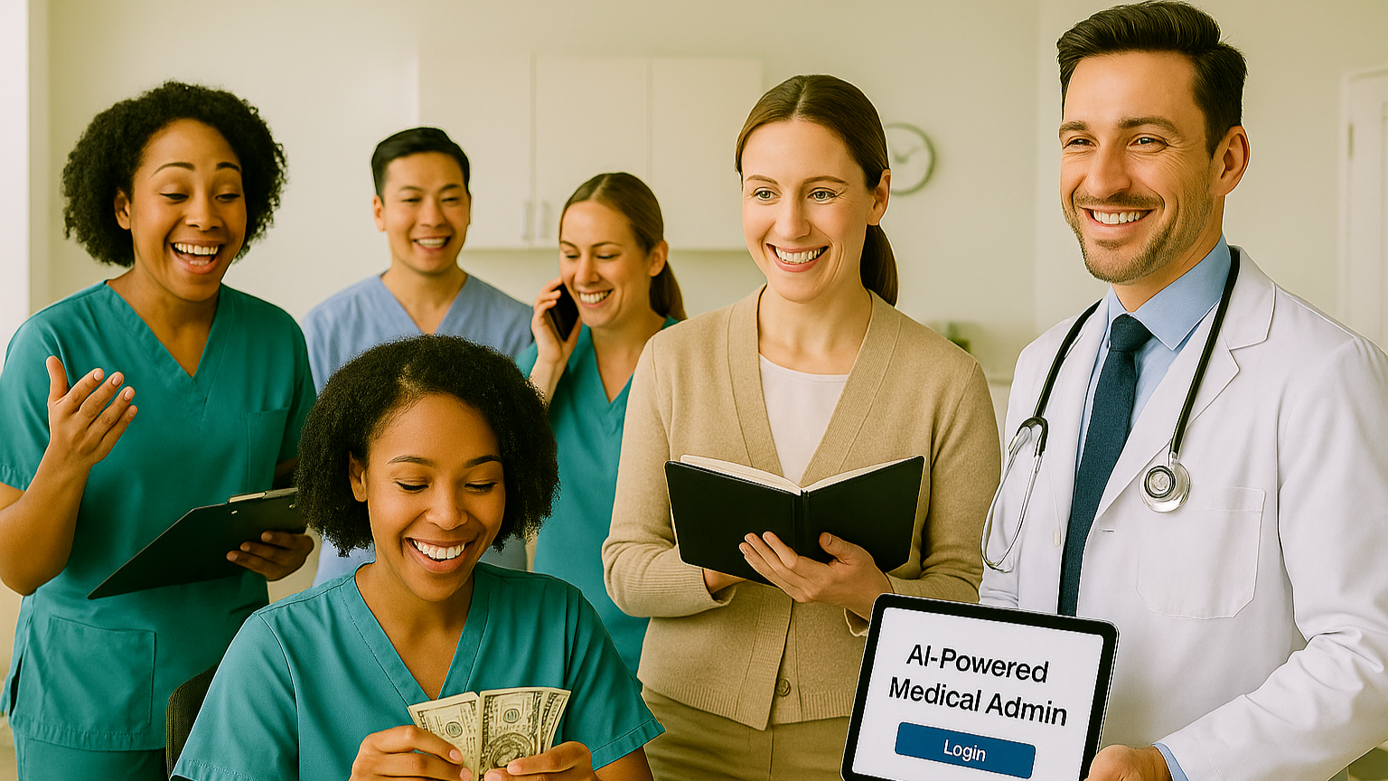 medical-staff-counting-money