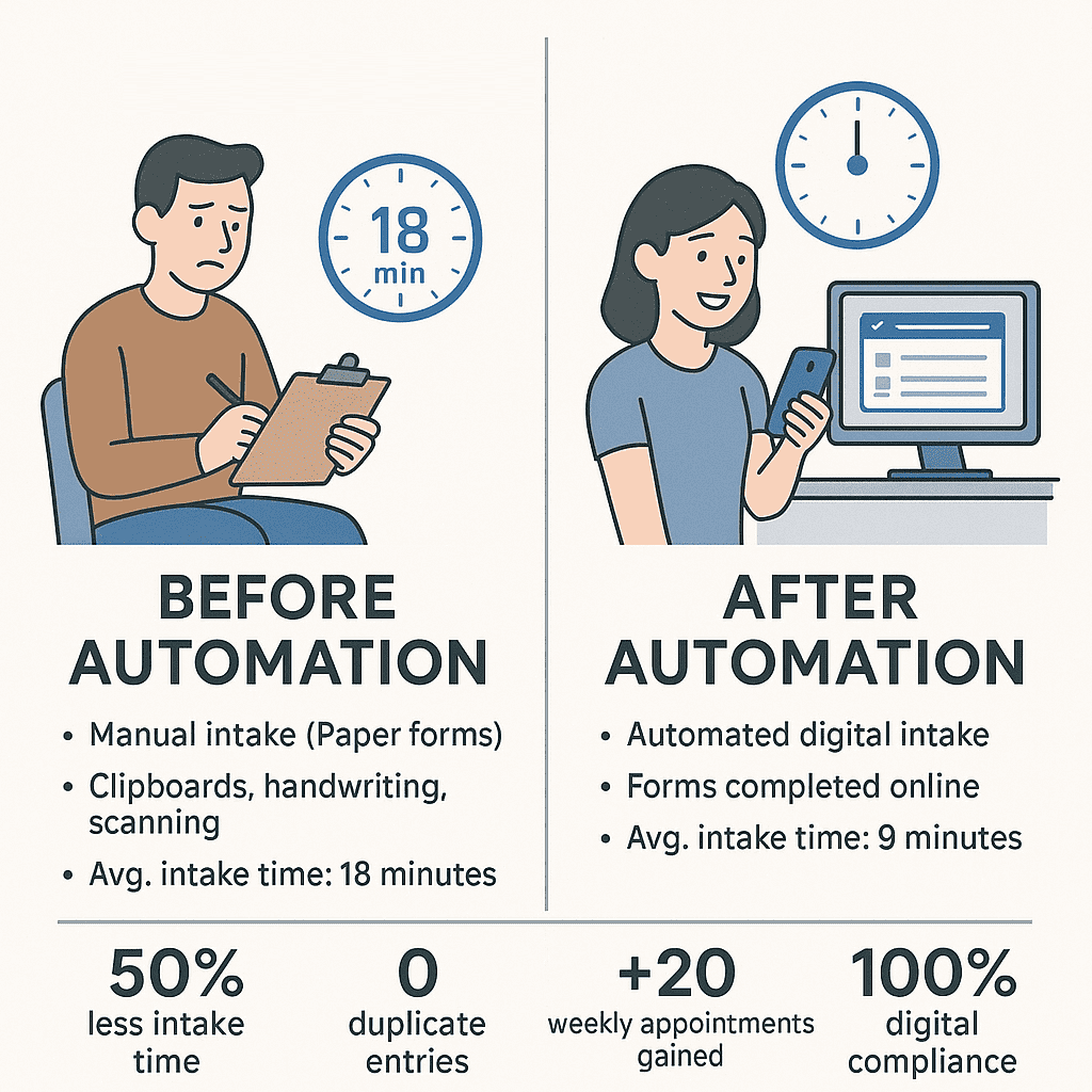 A comparison of digital intake versus manual intake and how online contactless intake makes a huge impact