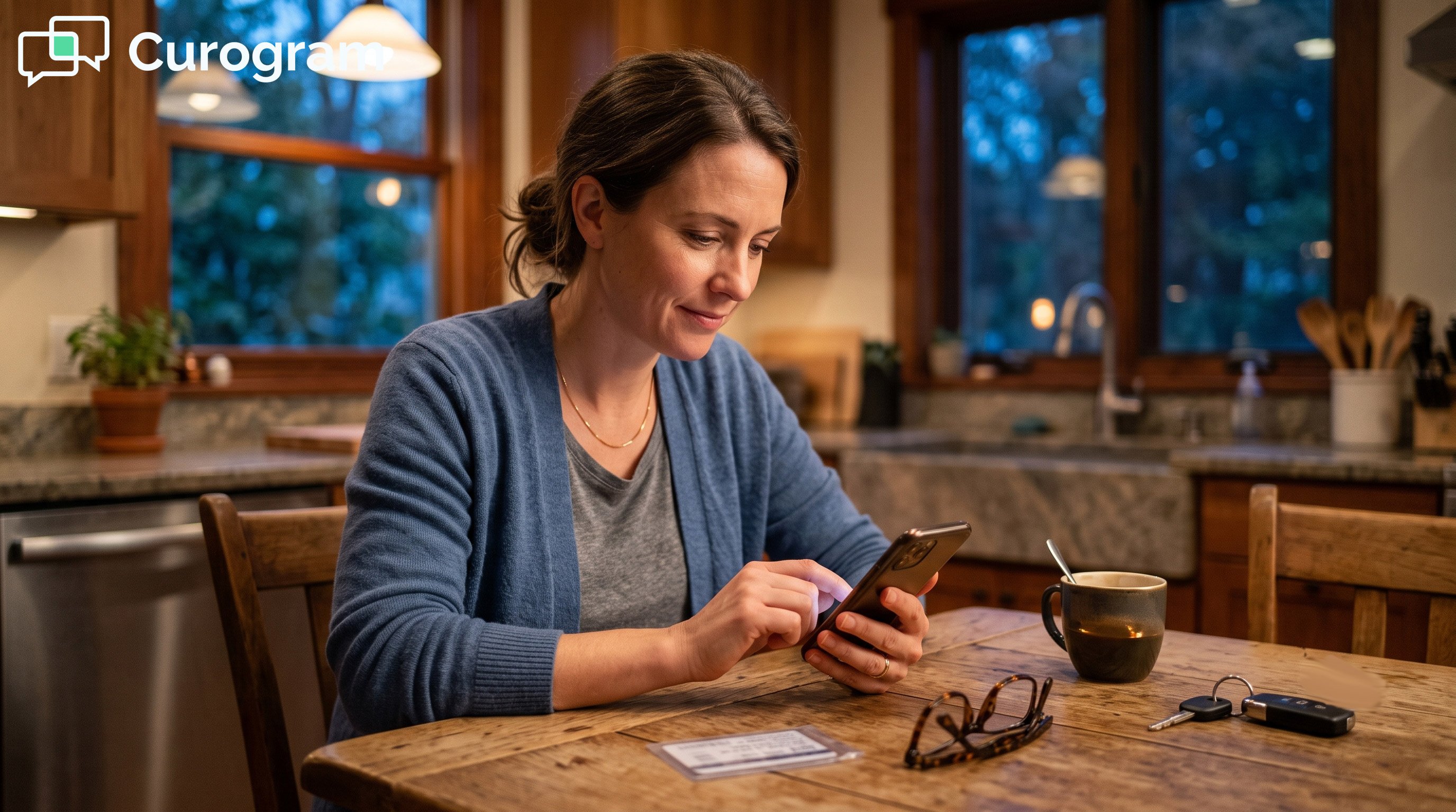 Patient using phone for easy pre-appointment digital check-in