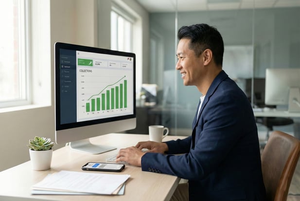Doctor sending a mobile payment link and patient receiving the text