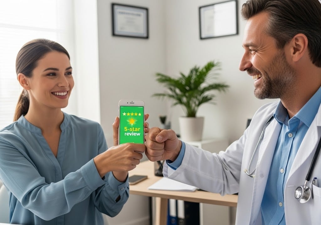 Patient gives 5-star review to her doctor