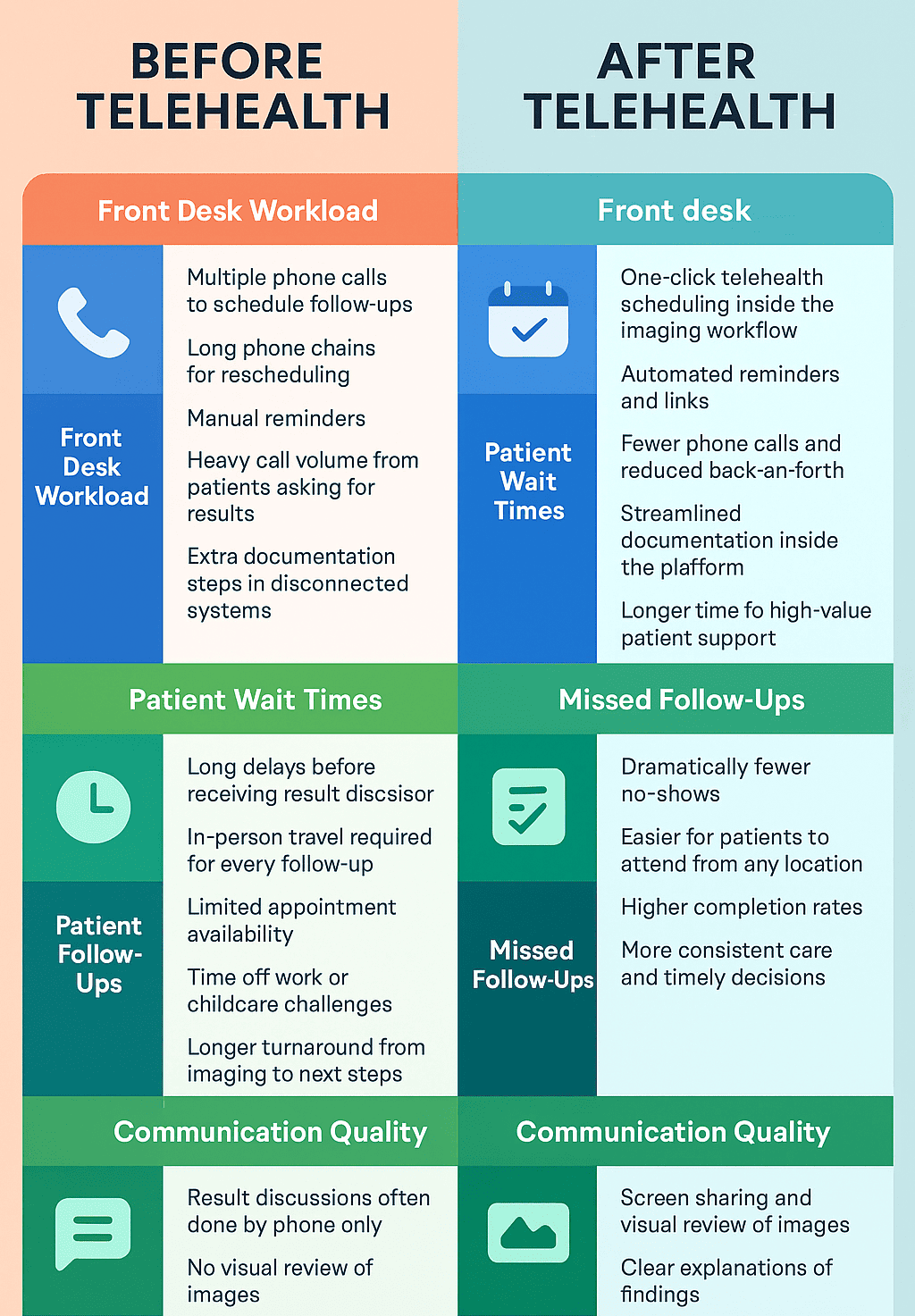 Before and after using HIPAA-compliant telehealth