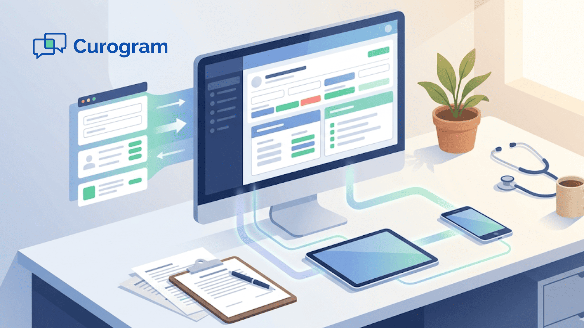 Curogram vs. Updox: EHR Integration Architecture Compared