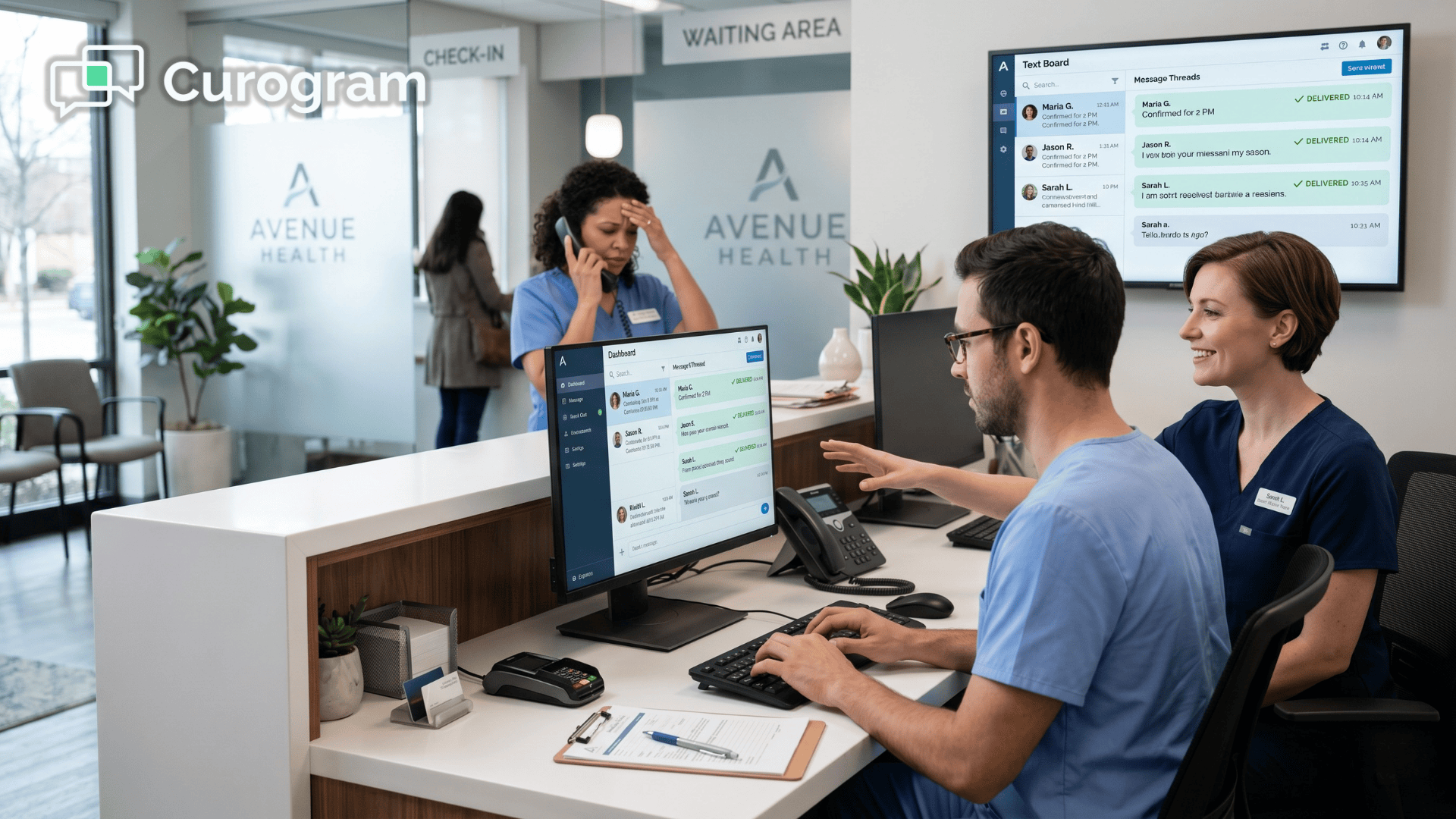 Veradigm Staff Text Dashboard | End the 80-Call Day